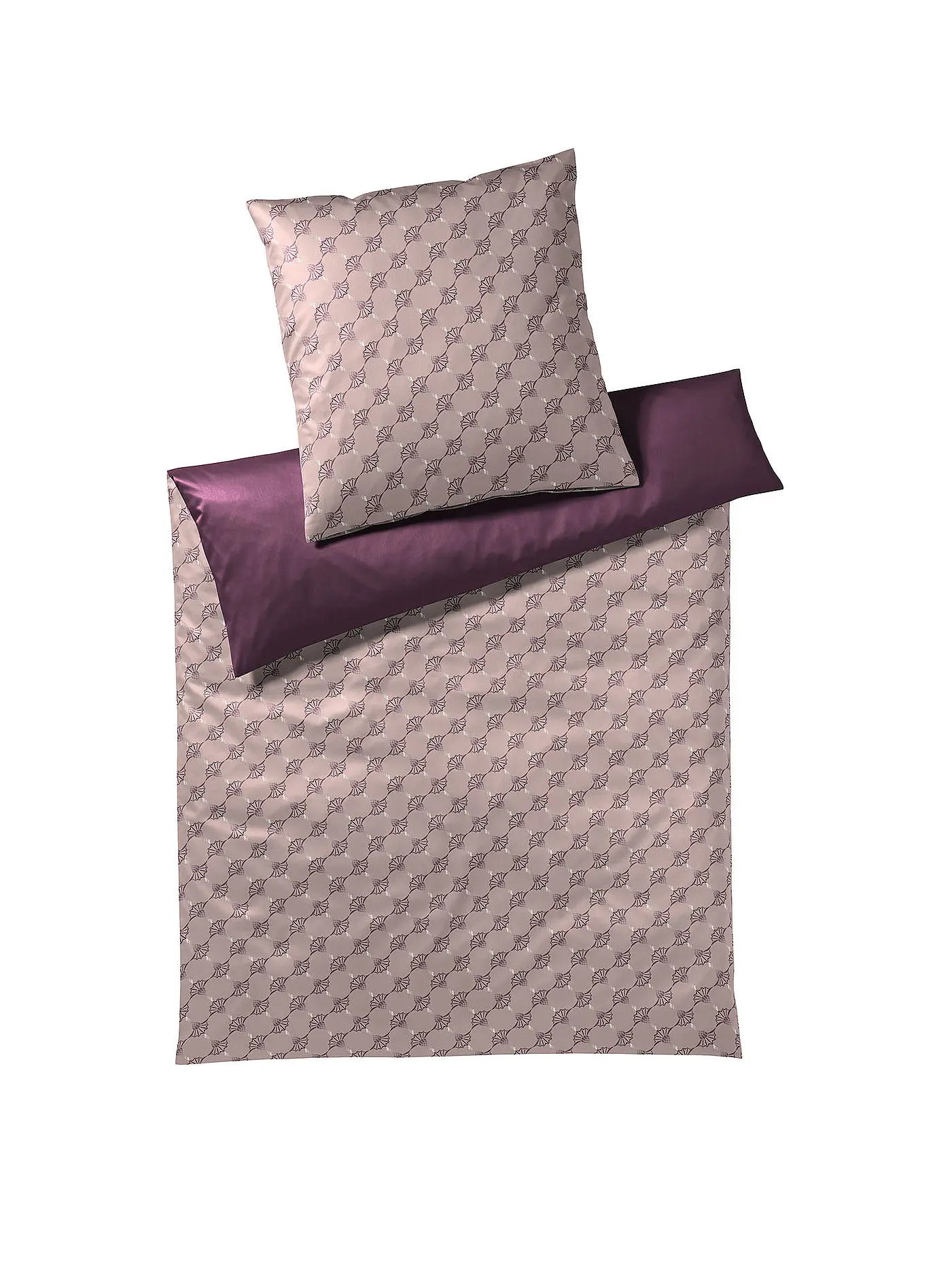 JOOP | Satin Bettwäsche Cornflower Double 70x90cm / 140x220cm Rose | 